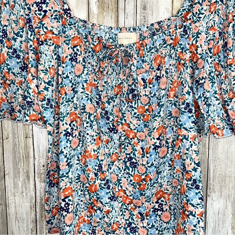 Melloday Square Neck Floral Blouse - Picture 4 of 5